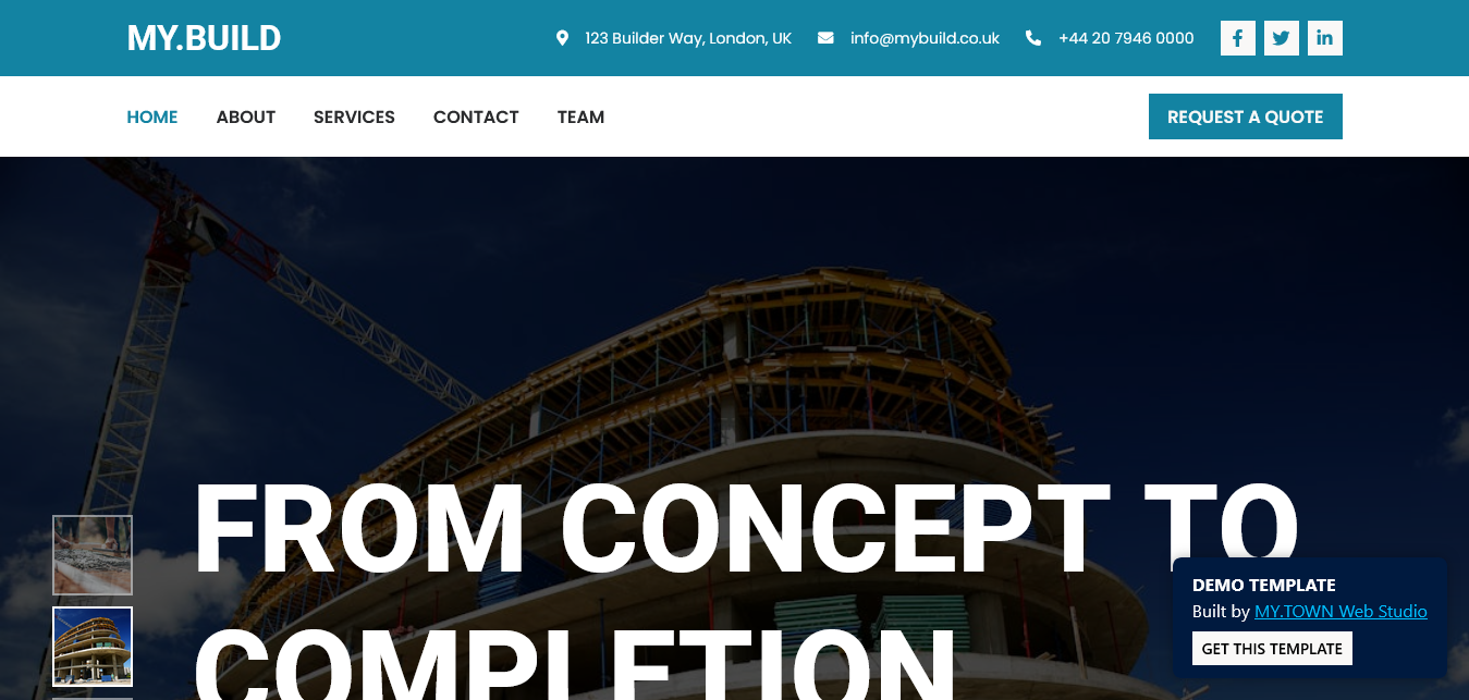 Construction Website Demo